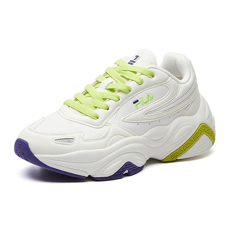 Fila Современные Шикарные Кожаные Удобные Низкие Повседневные Кроссовки Женские кроссовки Белый Желтый F12W111123FSW