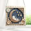 Yousheng Eid Mubarak Door Sign Moon Star 2D Acrylic Pendant Islamic Ramadan Decoration Door Hanging Sign for Ramadan Mubarak Eid Decorations