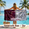 Custom Text Beach Towel, Soft Absorbent Swimming Multi-use TowelBurnley Football