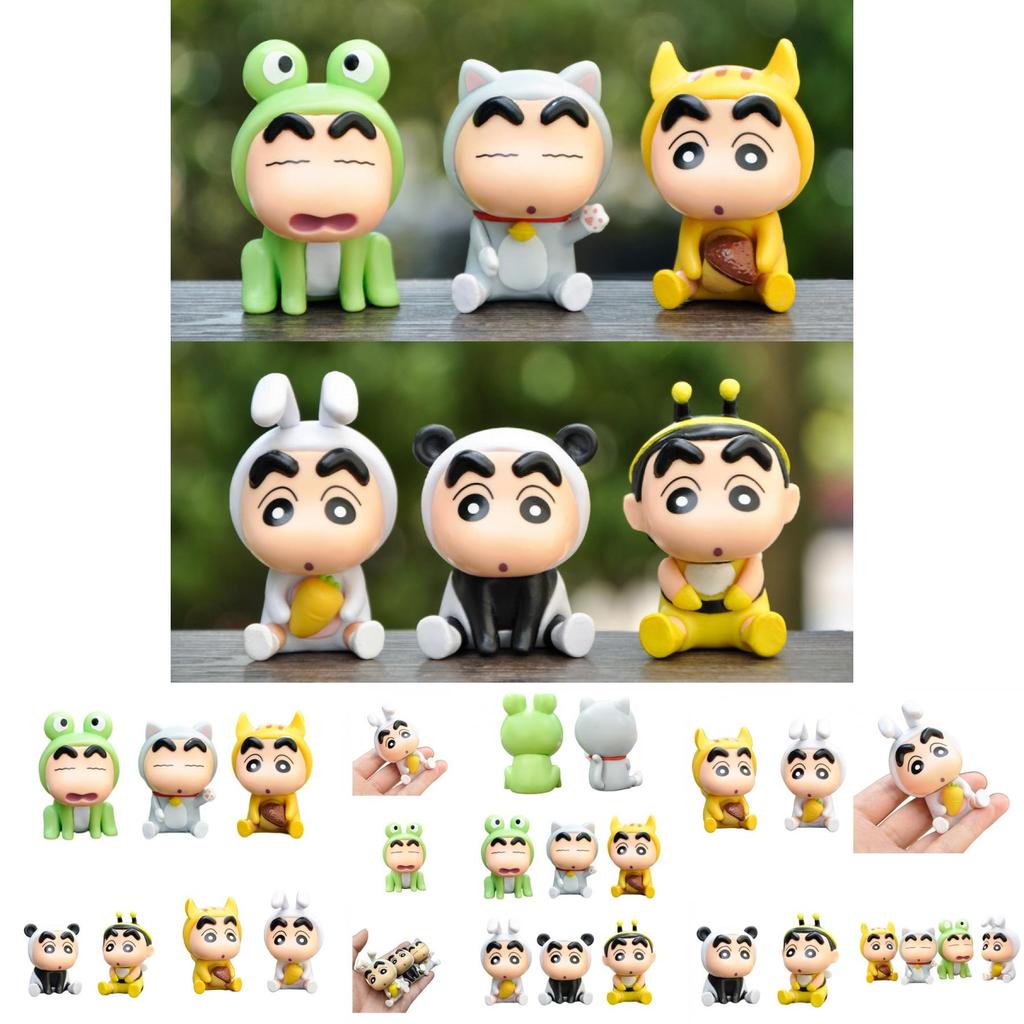 Cute And Colorful Crayon Shin-chan Handmade Pvc Toys Pack Of 6