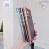 Luxury Lanyard Carbon Fiber Magnetic Phone Case For Samsung S26 S24 S25 Ultra S23 Plus For Magsafe Wireless Charging Back Cover