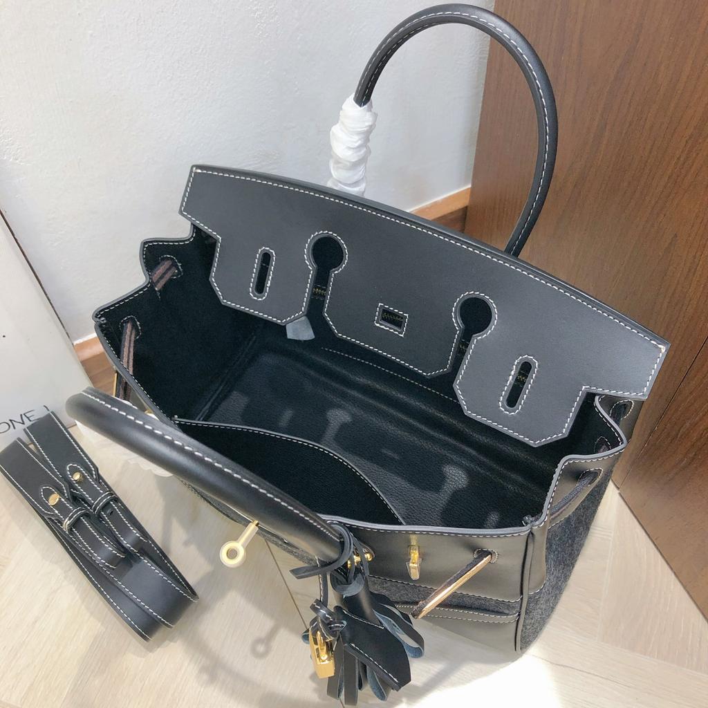 Высококачественная сумка из войлока с верхним слоем из коровьей кожи, сумка-портфель из кожи свифта, винтажная женская сумка через плечо