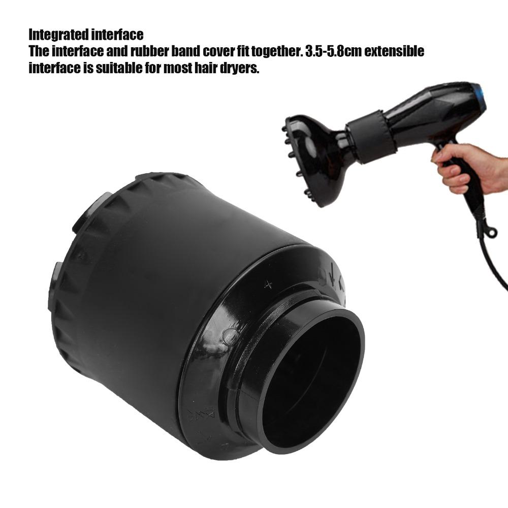 Black Color Hair Dryer Diffuser Volumizing Design Universal Diffuser Attachment Home Use