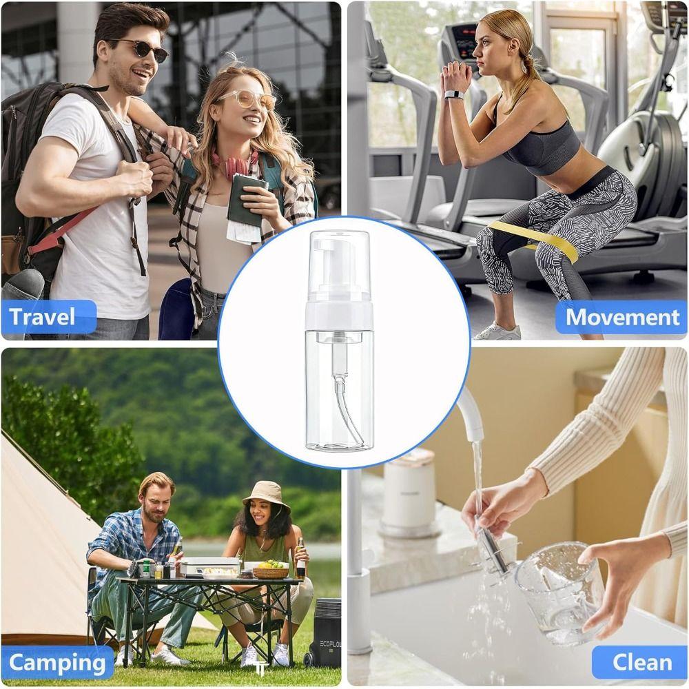 Plastic Empty Bottle Clear Foam Bottle Portable Refillable Bottle  Travel Cleaning