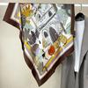 Temperament Desert Oasis Silk Scarf 100 Mulberry Silk Square Scarf Spring And Autumn Silk Scarf, Sunscreen Women'S Shawl