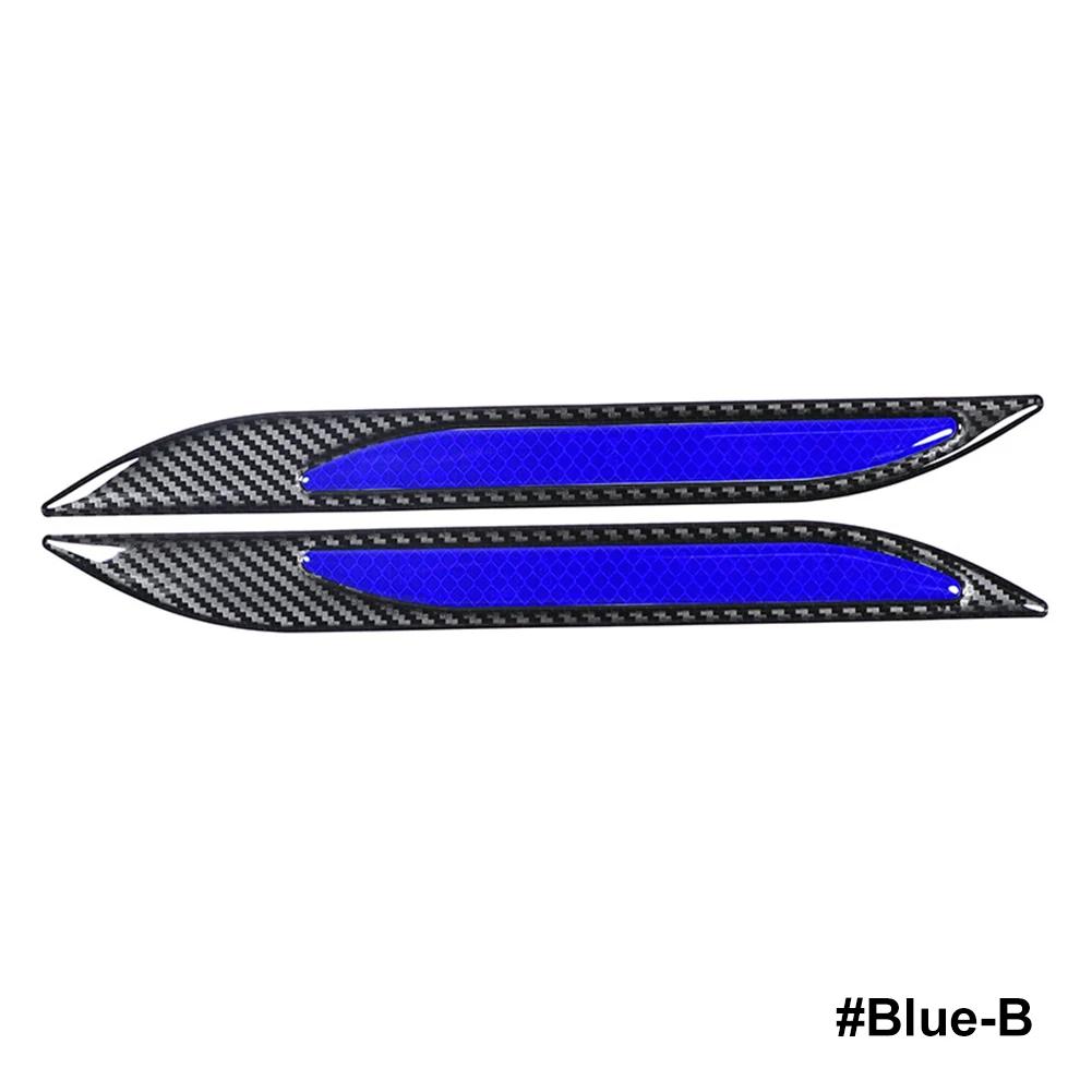 2 шт. универсальная наклейка из углеродного волокна для автомобиля, защита для бампера, светоотражающие полосы для грузовика, авто, мотоцикла, предупреждающие наклейки против царапин