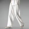 Men's Chinese Style Lightweight Linen Trousers - Summer Plus Size Loose Fit, Wide Leg, Breathable Cotton Casual Pants