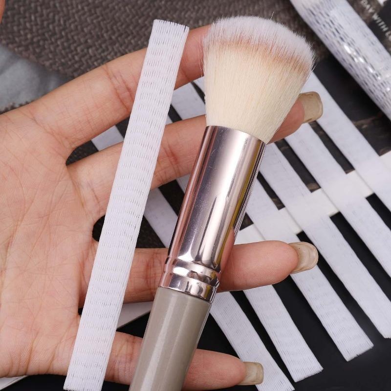 50-200pcs Protective Mesh for Makeup Brush Cosmetic Brush Net Cover Bottle Plastic Flower Net Covers Storage Organization Tools