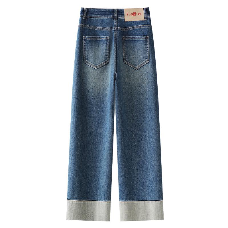 Женские джинсы с отворотами узкого и широкого кроя: Весна/Осень 2026 Ретро Стиль