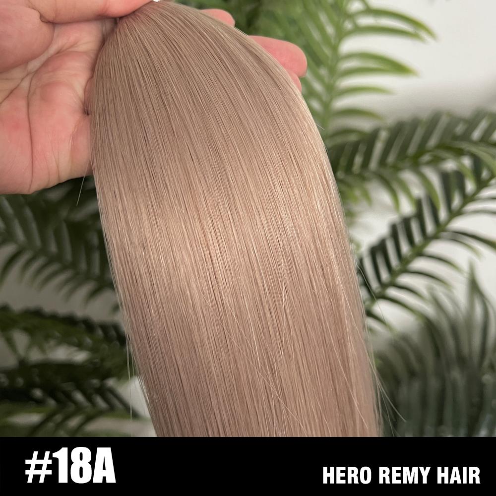 Прямые европейские натуральные человеческие волосы Hero Remy, трессы 80 г/шт., пряди с мелированием, 16-22", машинные наращивания на трессах