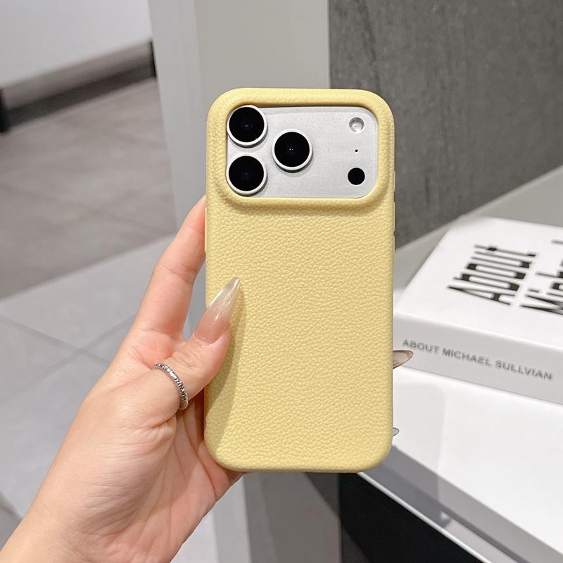 Luxury Leather Texture Soft Phone Case For For Iphone 11 12 13 14 15 16 17 Pro Max Plus Air Shockproof TPU Bumper Back Cases Cover