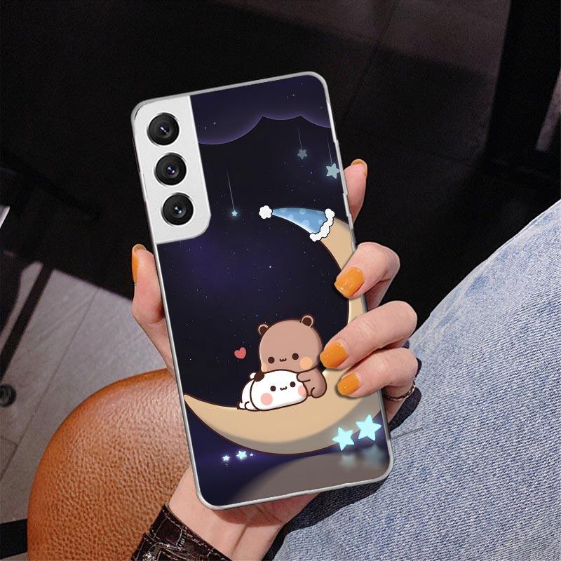 Милый Чехол для Телефона с Котом Гома Персик для Samsung Galaxy S26 S25 Edge S23 S24 Ultra S22 Plus S21 S20 FE Уникальная Крышка Мягкий Чехол Galaxy