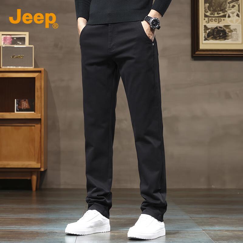 Jeep Мужские премиальные брюки прямого кроя в стиле smart casual