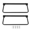 2 Set Foldable RV Shoe Rack Aluminium Alloy Space Saving Wall Mounted Shoe Organizer Shelf for Hotel Living Room Black