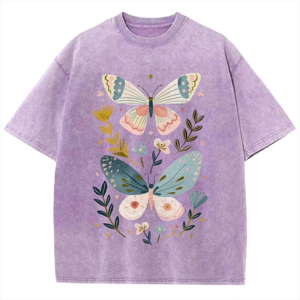 Винтажная модная новая женская футболка с принтом бабочек Lucky Y2k, 100% чистый хлопок, мягкая и удобная, для повседневной носки