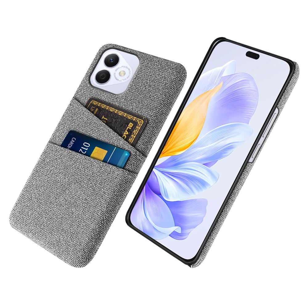 For Honor X60i 5G Case Cloth+Hard PC Phone Cover with Dual Card Slots