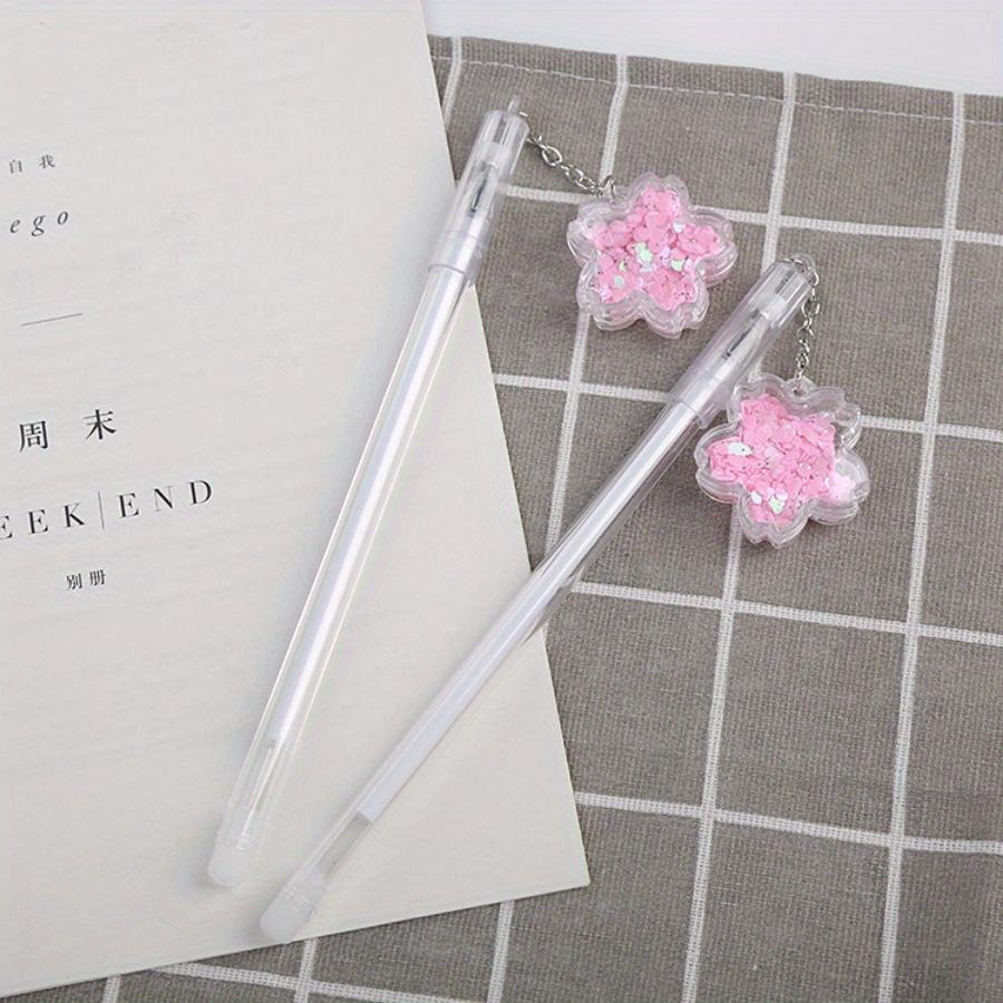 10 шт. 0,5 мм гелевая ручка-подвеска в виде цветка вишни, креативная девчачья ручка с блестками в виде сердца и зыбучего песка, милая ручка-подвеска в виде феи, ручка для подписи
