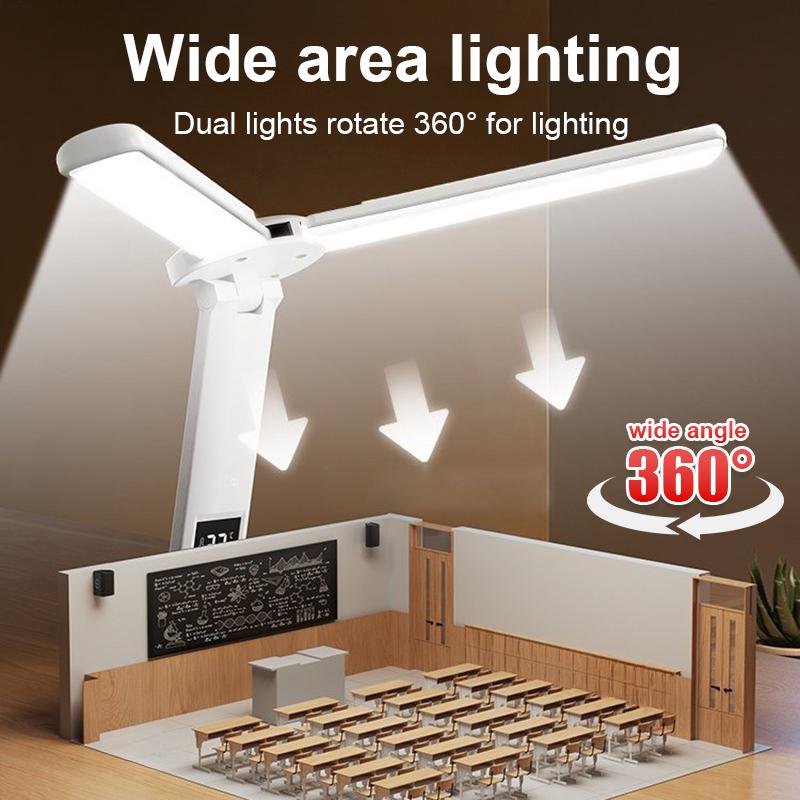 Светодиодная настольная лампа, 3 уровня, сенсорный ночник с регулируемой яркостью, USB перезаряжаемая защита глаз, складная настольная лампа для спальни, прикроватная тумбочка