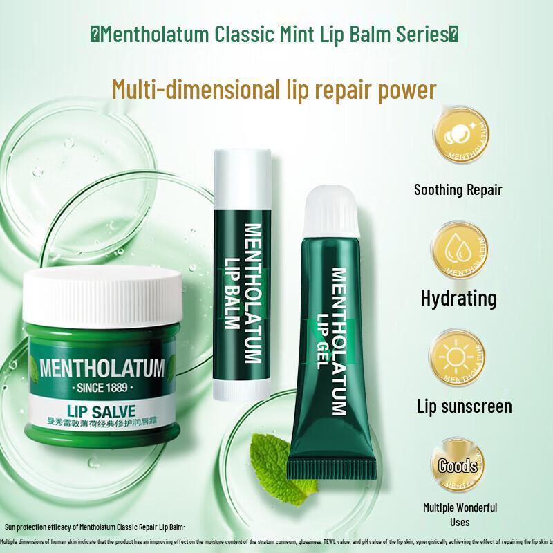 MENTHOLATUM Классический мятный восстанавливающий бальзам для губ