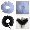 Women Girls Layered Tulle Ruffle Neck Shawl Lapel Fashion Detachable Costume Accessory Ruff