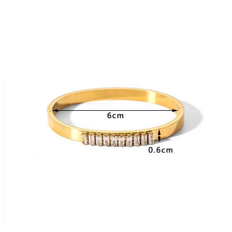 Новые браслеты из кубического циркония 18 карат из нержавеющей стали, не выцветающие ювелирные изделия для женщин, подарок