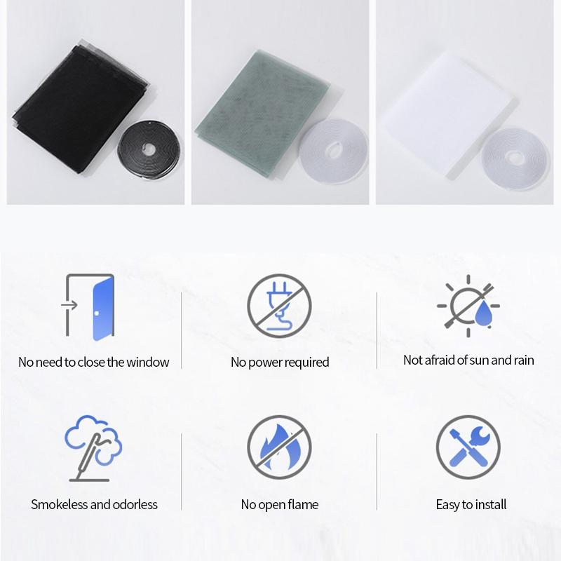 Anti-Mosquito Window Screen Mosquito Curtains Gauze Anti-Insect Mesh Nets Summer Insect Proof Net DIY Window Screen Tulle Mesh