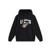 Li Ning Sports Lifestyle Series Lettered Hooded Fleece Pullover Long Sleeve Sweatshirt Men Sweatshirt Black AWDTE39-1