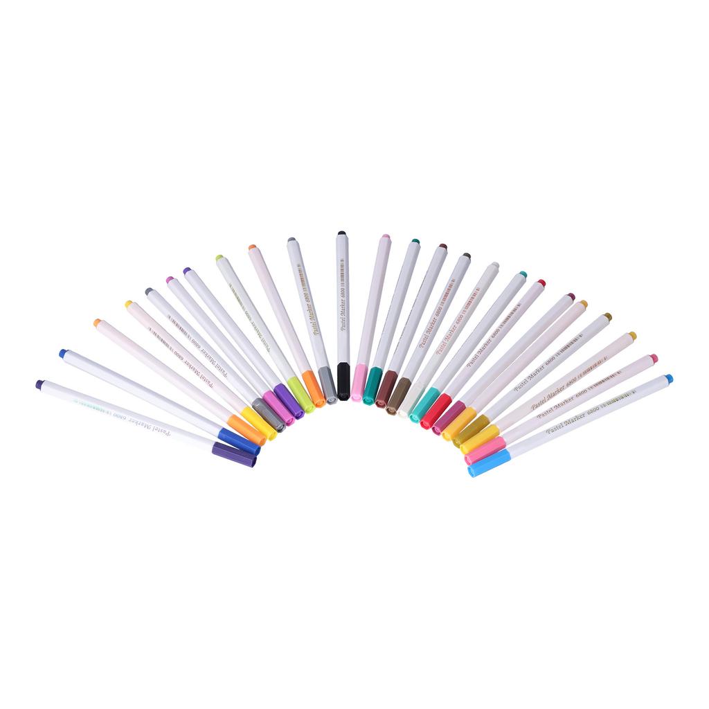 Markers Set Acrylic Pastel 24 Colors Watercolor Pens for Painting Hand Drawing Graffiti