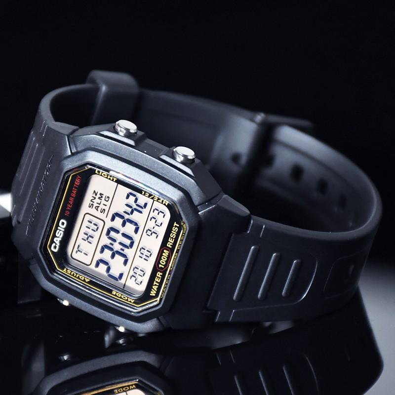 Casio Мужские ЧАСЫ для МОЛОДЕЖИ Черные W-800HG-9A W-800HG-9A