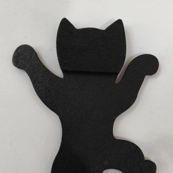 Изготовленная вручную дверная табличка «Котёнок, карабкающийся вверх», металлическое дверное украшение, деформируемая дверная табличка, украшение для дома