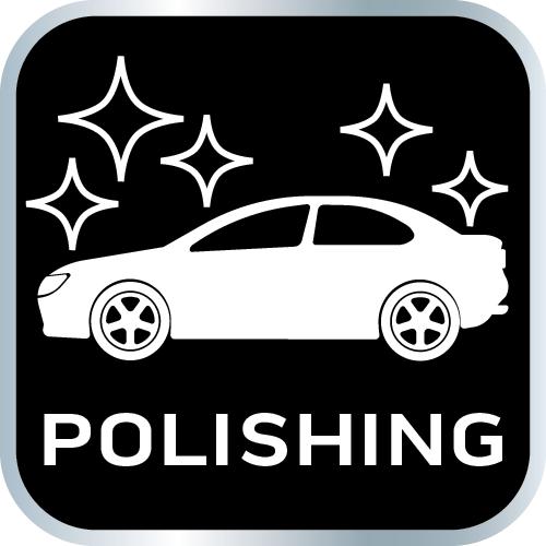 Polishing pad 150 x 150 mm x 25 mm, very hard sponge