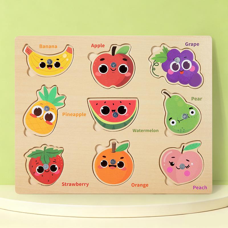 Montessori Wooden Educational Puzzle & Magnetic Fishing Toy for Babies