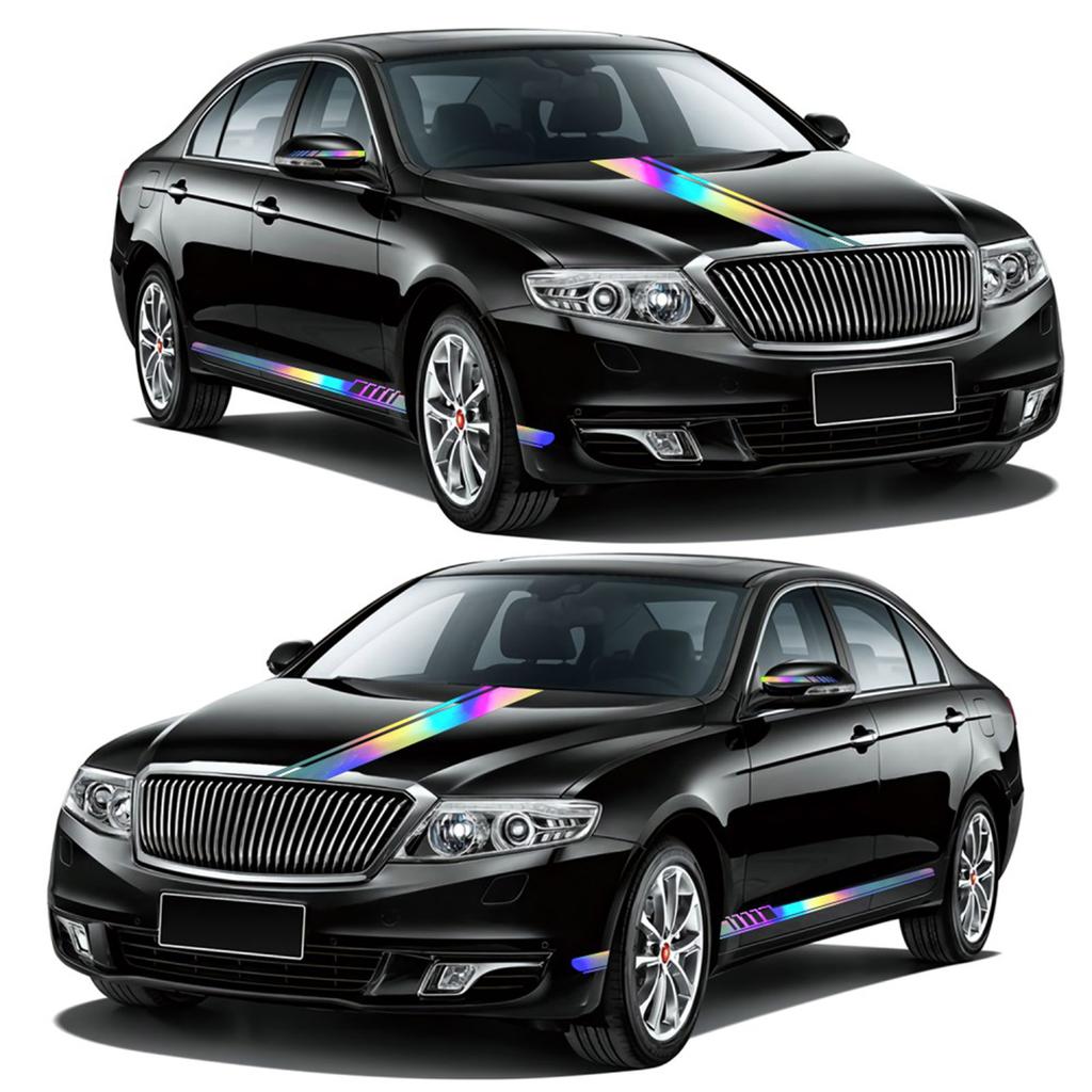 Reflective Stripe Car Side Sticker Racing Sports Decals Cool Car Decorations