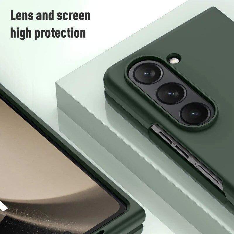 Для Samsung Galaxy Z Fold 5 4 3 ZFold5 чехол матовый, приятный для кожи, ультратонкий складной противоударный защитный пластиковый жесткий чехол