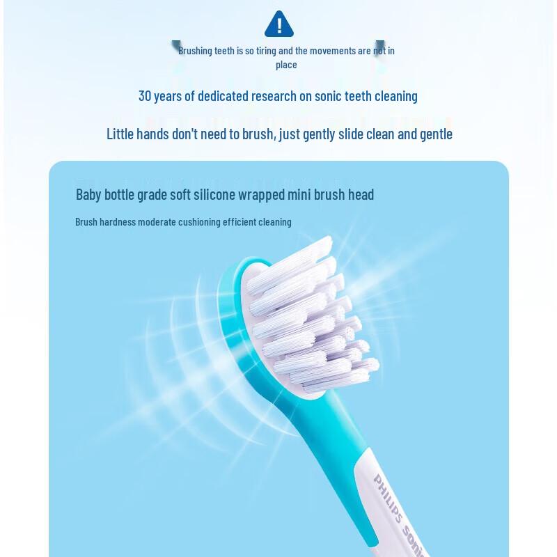 Детская электрическая звуковая зубная щетка Philips, вилка CN (адаптер в комплекте)
