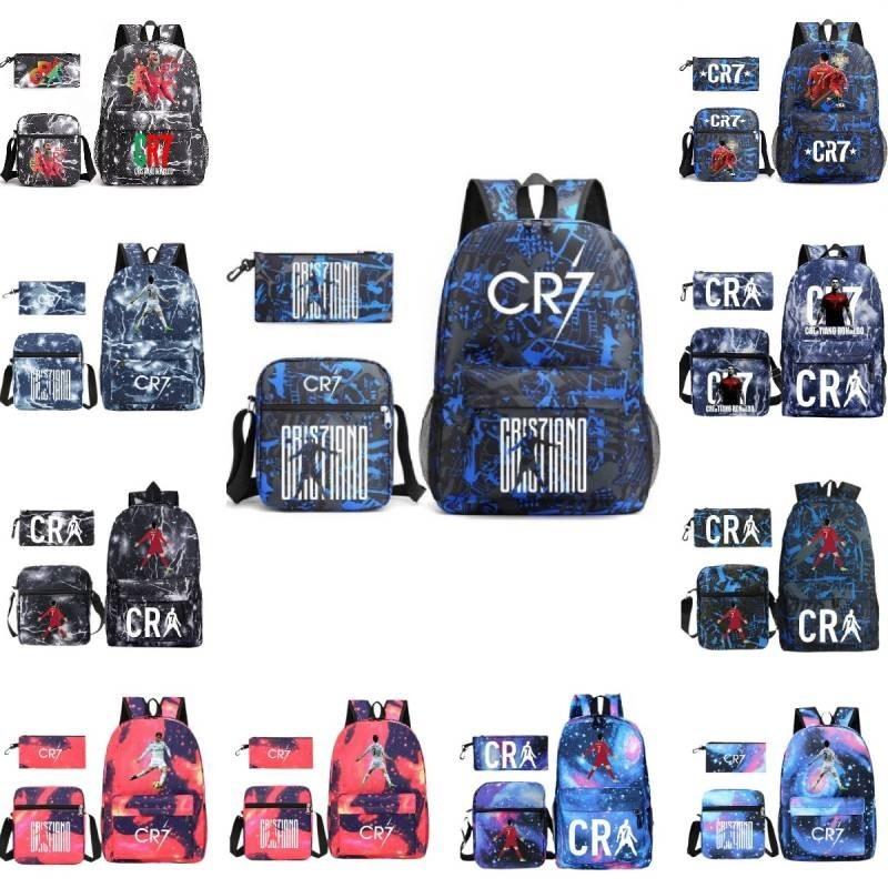 Cr7 Children's Backpack Set With Breathable Comfortable Straps And Letter Print