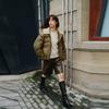 ELLE Французский винтажный модный дизайн Свободная длинный рукав Короткая утиная пуховая куртка Женские куртки EY52498