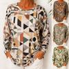 New Autumn Women's Casual Loose Fashion Printed Long Sleeve Round Neck Pullover Top