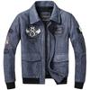 Chinese Size Genuine Leather Jacket for Men Real Cowhide Skin Military A2 Flight Suit Embroidered Pilot Coats Mens Aviation Clothing Autumn