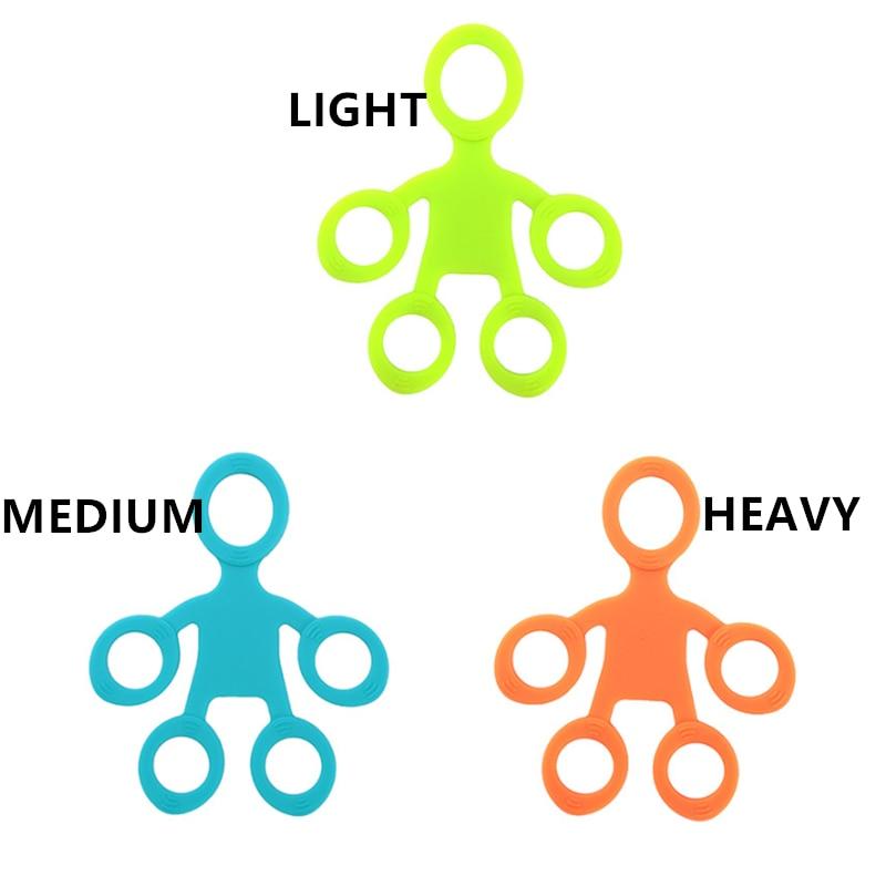 Антистрессовый браслет для фитнеса, носилки для пальцев, 3 уровня, сенсорная игрушка для аутизма, СДВГ, силиконовое кольцо, тренажер