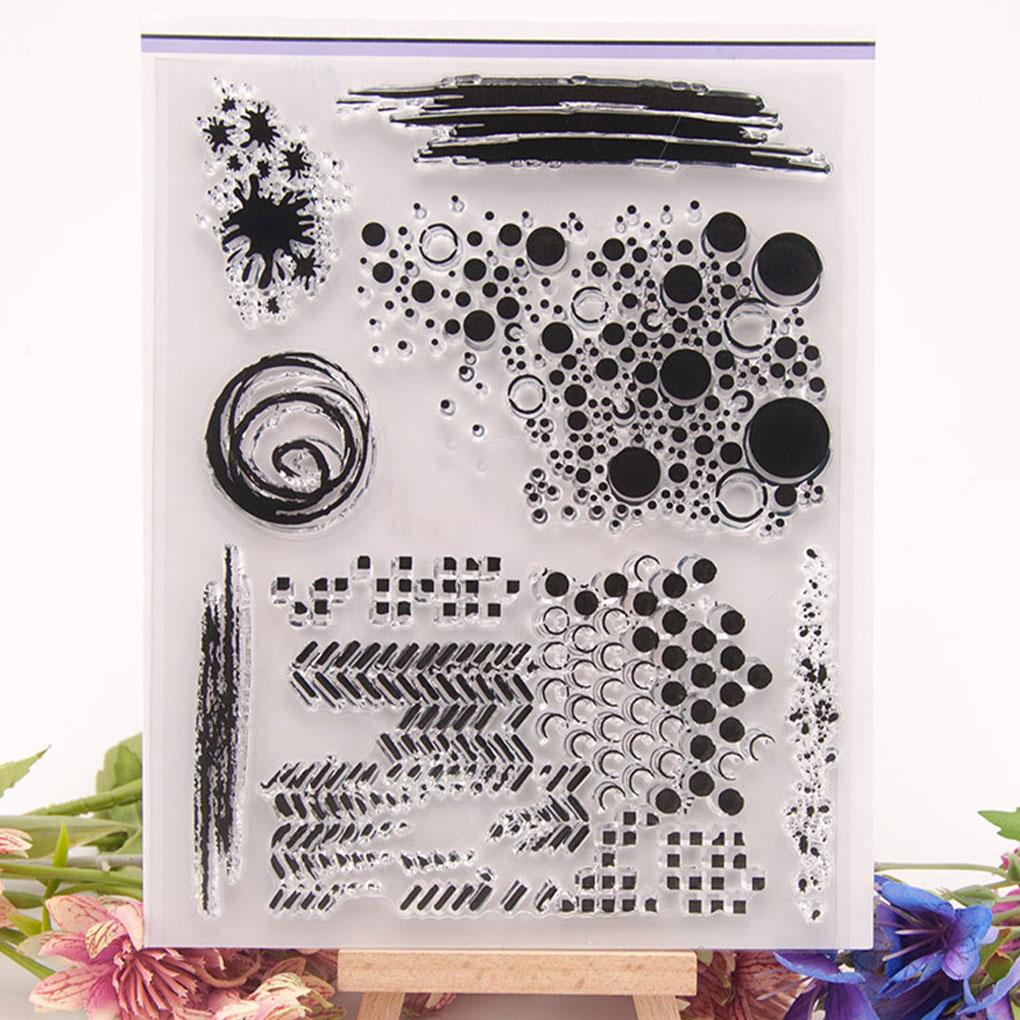 Прозрачные штампы с круглыми точками, несколько стилей для скрапбукинга, сделай сам, прозрачные штампы с круглыми точками