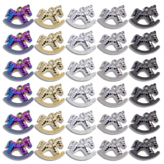 5 шт. Подвеска-шарм из цинкового сплава в виде лошади, Металлическое гальваническое покрытие, Шарм-подвеска в виде лошади, Аксессуары для украшения, DIY брелок, Ювелирные изделия, Серьги, Браслет, Ожерелье, Подвеска