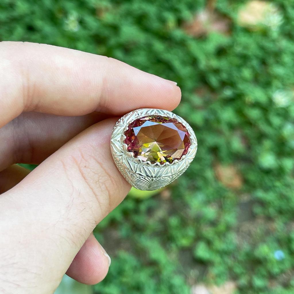 Мужское кольцо из зултанита 925К, кольцо Meb из меняющего цвет камня, мужское кольцо из турецкой диаспоры, турецкое кольцо ручной работы, уникальная идея подарка для мужчин