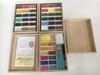 Kuretake Gansai Tambi Set with 3 Water Brushes and In Paulownia Wood Box MC22-14 48-Color Palette,