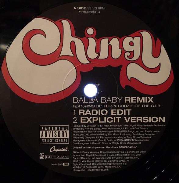 12-дюймовая пластинка CHINGY - Balla Baby (Ремикс) SPRO18947 Capitol Records 2004 США Рэп и хип-хоп/R&B Б/У