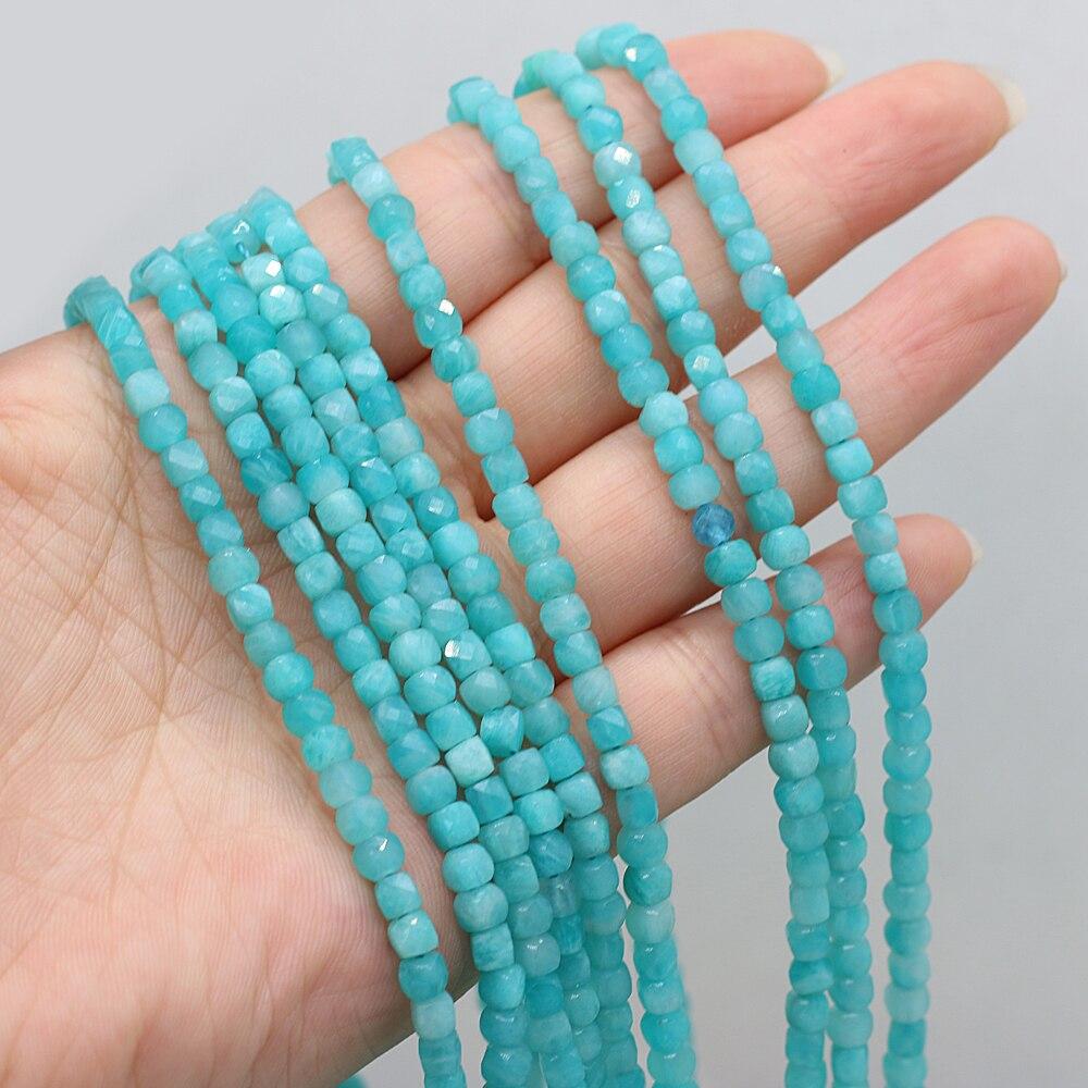 Бусины из натурального камня, граненые квадратные изолированные бусины, розовый кварц/малахит для DIY, ожерелье, браслет, серьги, ювелирные аксессуары