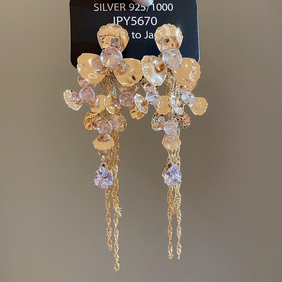 Серьги-подвески с геометрическим ажурным круглым кулоном 'Серебряная игла' в европейском и американском преувеличенном стиле для женщин.