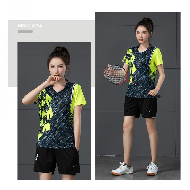 Unisex Short Sleeve Sports Top Badminton Tennis Ping Pong Breathable
