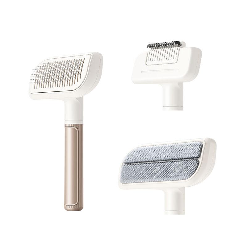 Custom 3 in 1 Multifunctional Pet Grooming Brush Self Cleaning for Cat Dog Rabbit Shedding Massaging and Hair Removal Kit