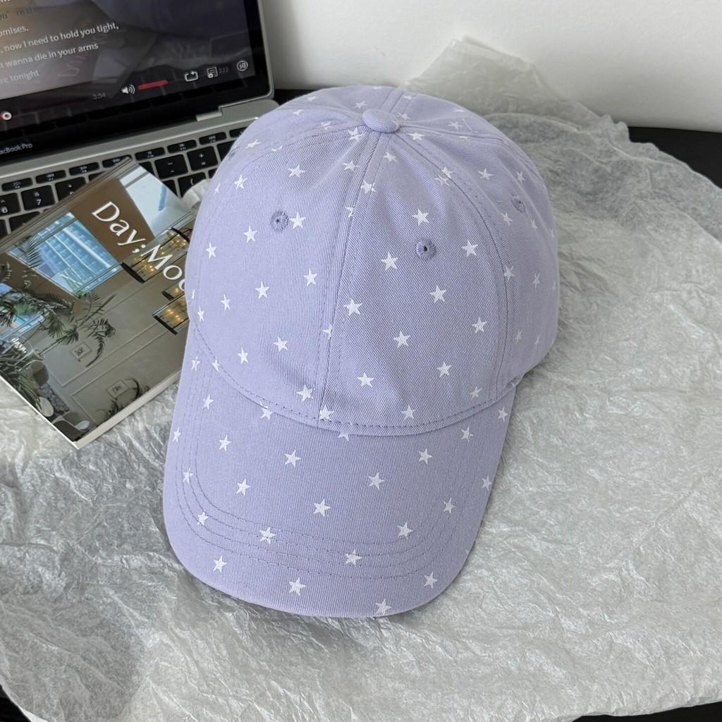 Летняя женская шляпа с широкими полями и узором в виде звезд, хлопковая солнцезащитная шляпа для визуального сужения лица